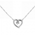 Collier femme CARADOR coeur argent 925/000 et oxyde de zirconium
