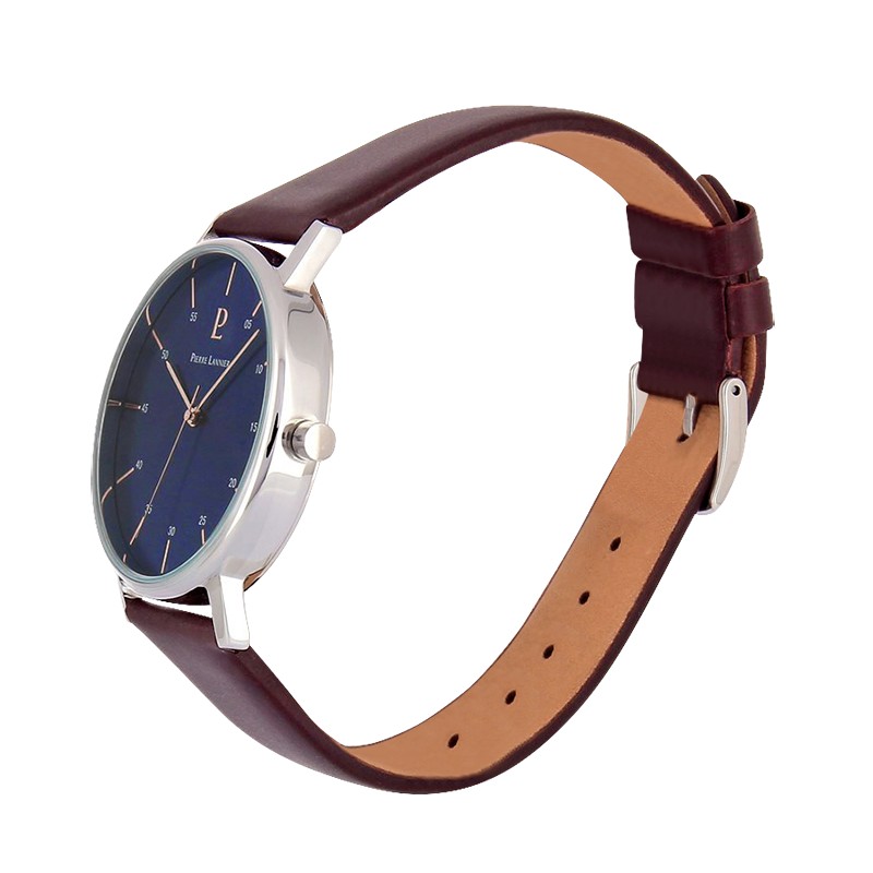 Montre Homme Pierre LANNIER ELEGANCE STYLE cuir brun 202J164