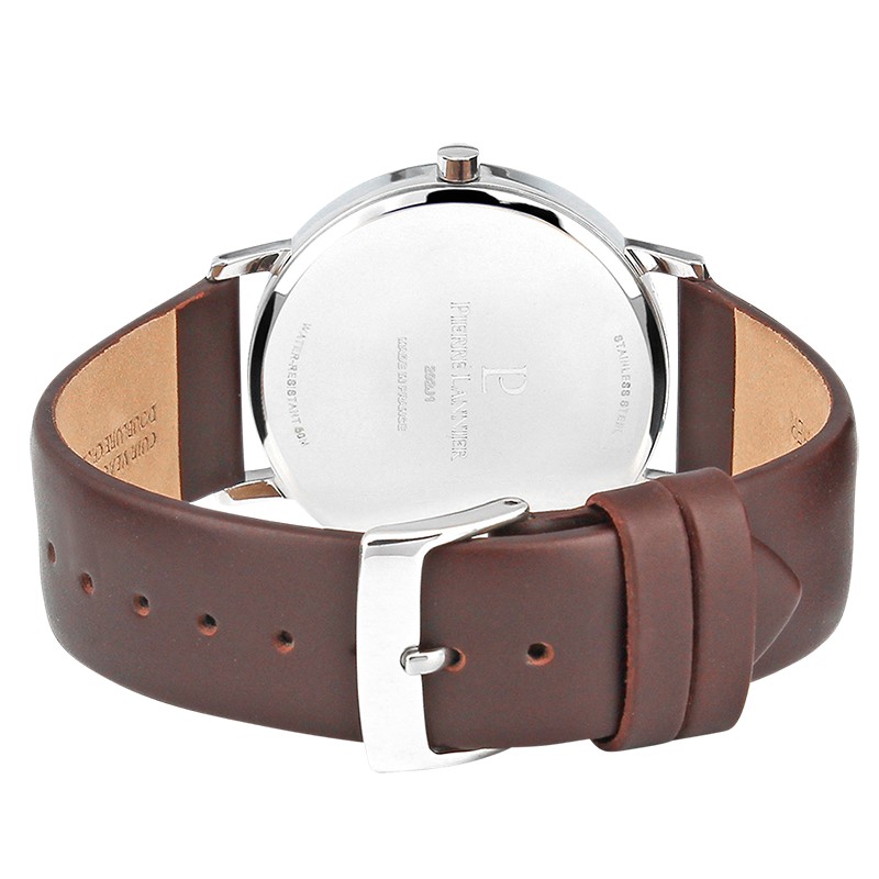 Montre Homme Pierre LANNIER ELEGANCE STYLE cuir brun 202J164