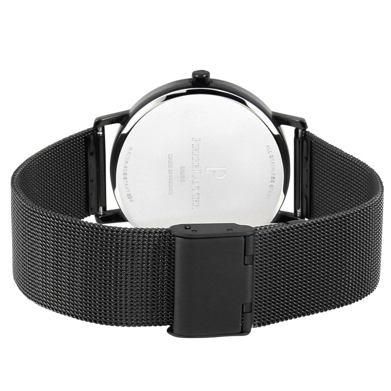 Montre Homme Pierre LANNIER ELEGANCE STYLE milanaise noire 203F438