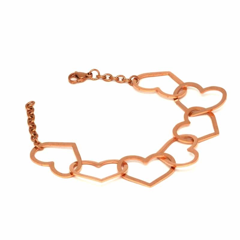 Bracelet Amporelle acier doré rose P-BSB1480/IPRG