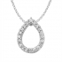 Collier Femme Atelier 17 Pétale or blanc 375/000 et diamants