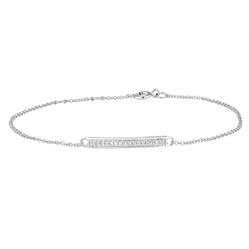 Bracelet femme Atelier 17 Ruban totalement empierré de diamants en or blanc 375/000