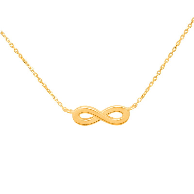Collier pendentif Carador Or jaune 375/000e signe infini NC0075
