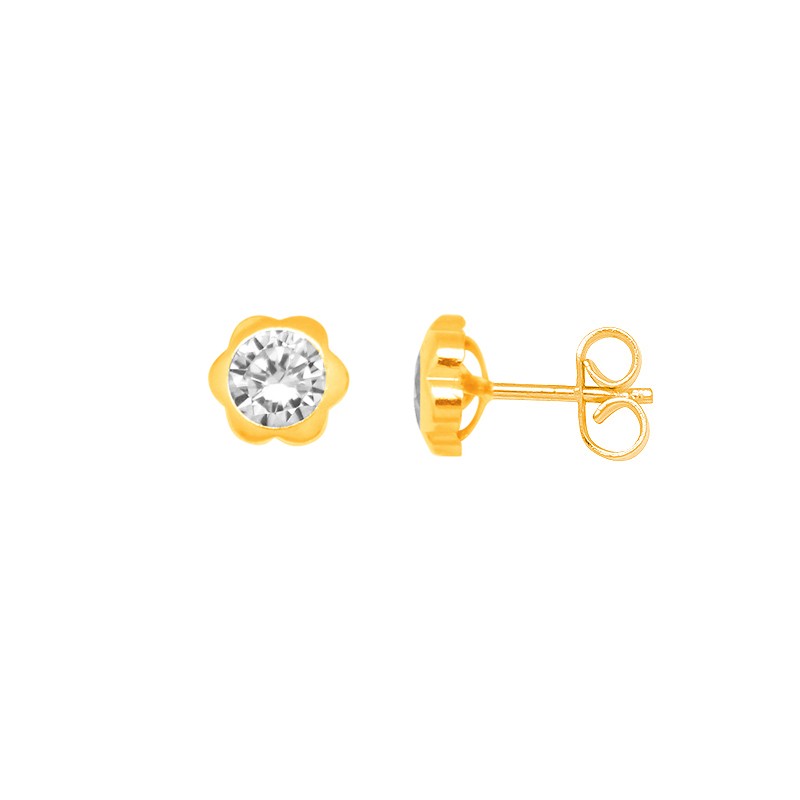 Boucles d'oreilles carador Fille Or jaune motif rond PCI-4B