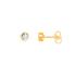 Boucles d'oreilles Carador Or jaune femme motif rond PCI-4R