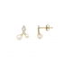 Boucles d'oreilles carador Or jaune 375/000e et perles PE0134