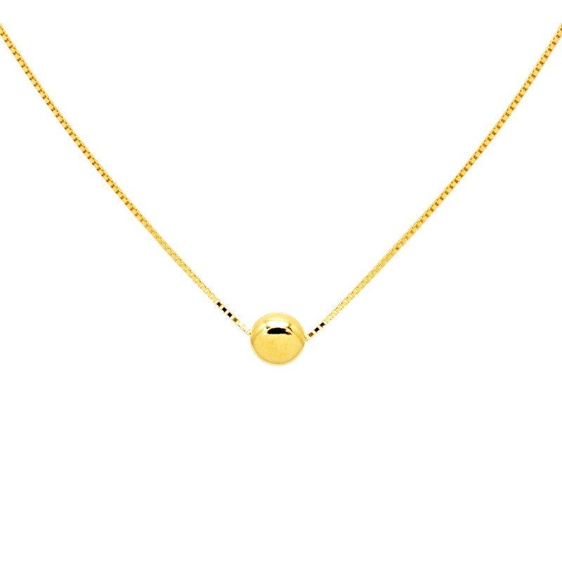 Collier Carador Or jaune motif rond 012KVDF829