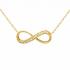 Collier femme Carador motif infini en plaqué or et oxydes de zirconium
