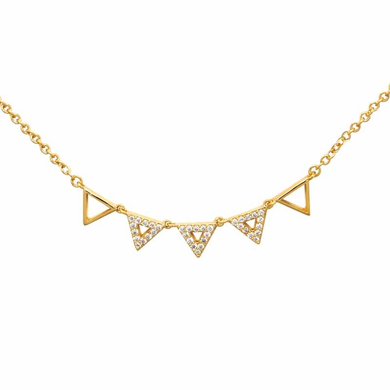 Collier Carador plaqué or Motifs géométriques 52EU0570CZ