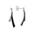 Boucles d'oreilles Carador classiques oxydes de zirconium bicolores en argent 925/000 RES00410
