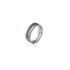 Bague Carador anneau 6 mm motif ethnique argent 925/000 et turquoise
