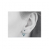 Boucles d'oreilles et dessous de lobe Carador tiangle empierré de turquoise en argent 925/000