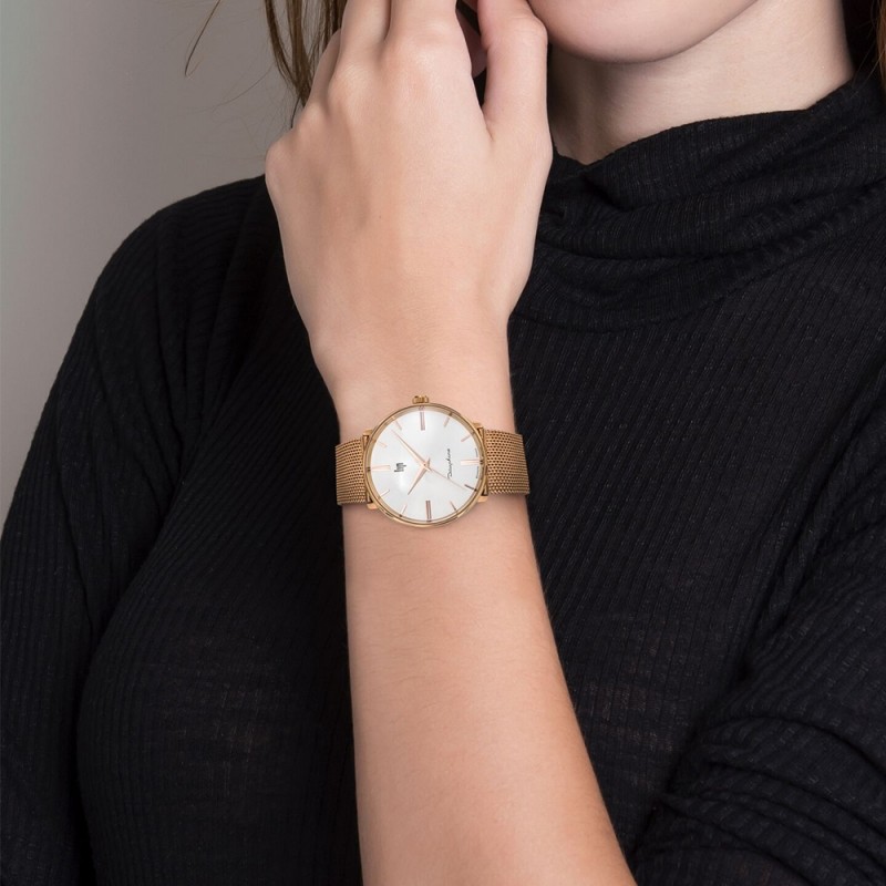 montre Lip Dauphine doré rose 671321