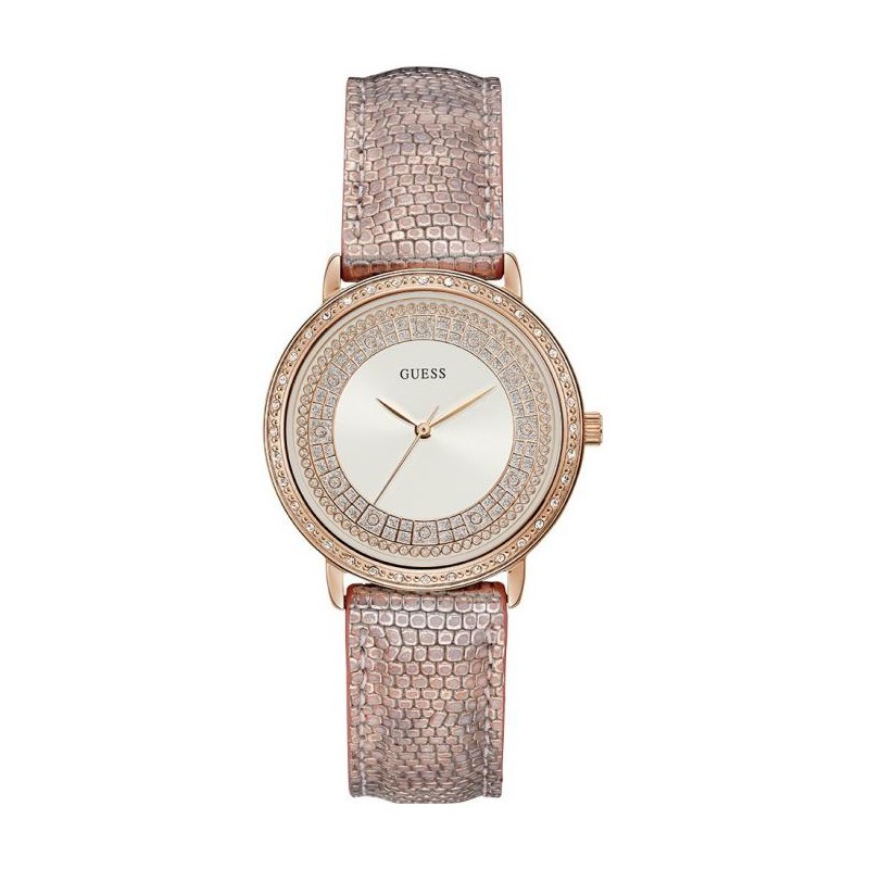Montre Femme Guess Willow Cuir reptilme rose W1064L2