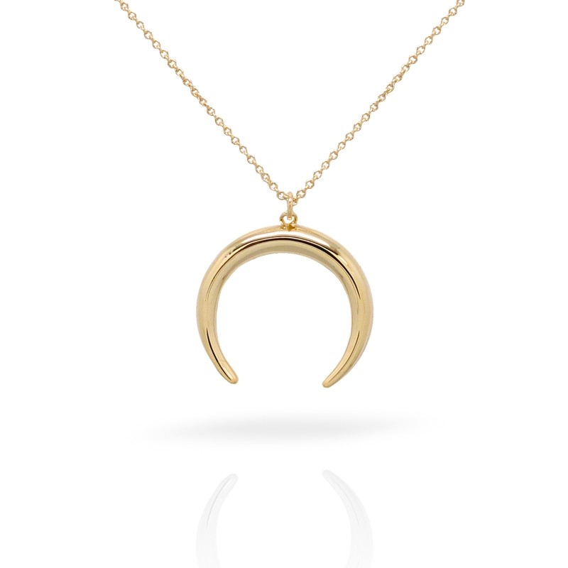 Collier Lune Moderne plaqué or 52EU0320
