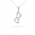 Collier Carador Double coeur Argent 925/000e RNS00145