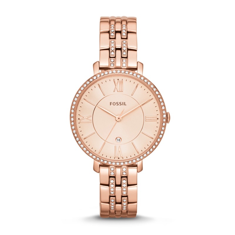 Montre Femme Fossil Jacqueline acier doré rose ES3546