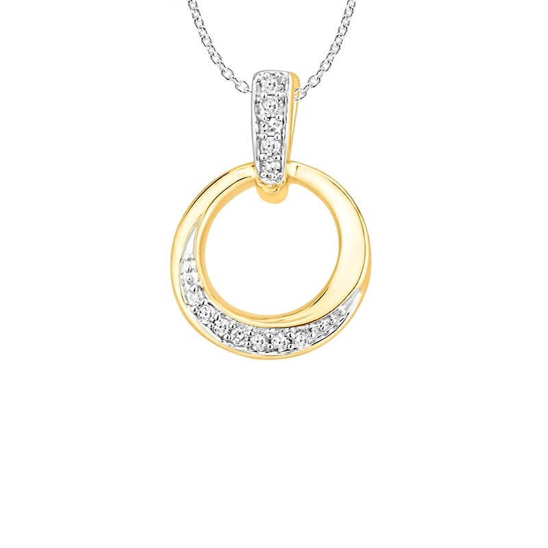 Collier Carador Diamants et Or multicolore 375/000e