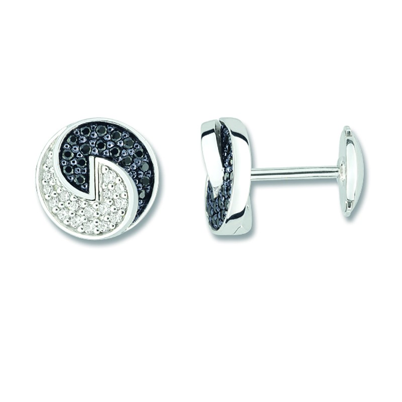 Boucles d'oreilles femme Guy Laroche argent 925/000 et oxydes de zirconium bicolores ATV201AZX