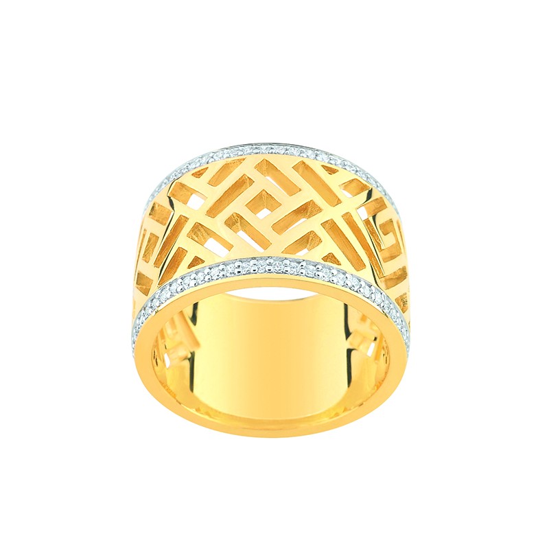 Bague Femme Guy Laroche plaqué or et oxydes de zirconium PTV018BLZ