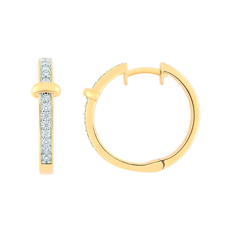 Créoles Femme Guy Laroche plaqué or et oxydes de zirconium PTV357BLZ