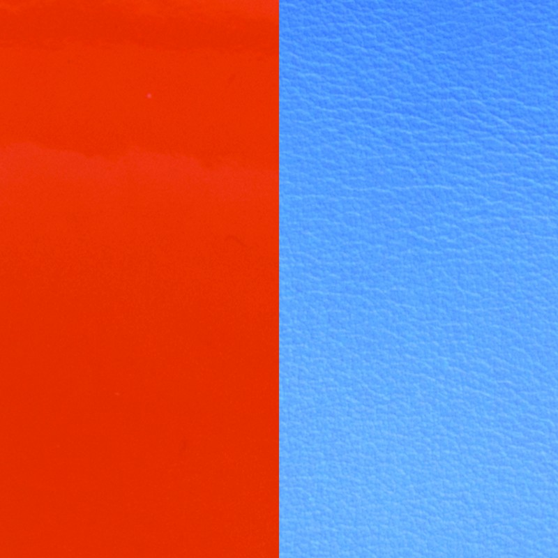 Cuir pour bracelet Les Georgettes largeur 25 mm Orange vernis/Bleuet 702755199C2000