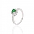 Bague femme Carador baroque argent 925/000 et pierre de verre verte RRS00249GR-54