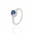 Bague femme Carador baroque argent 925/000 et pierre de verre bleue RRS00249BL-54