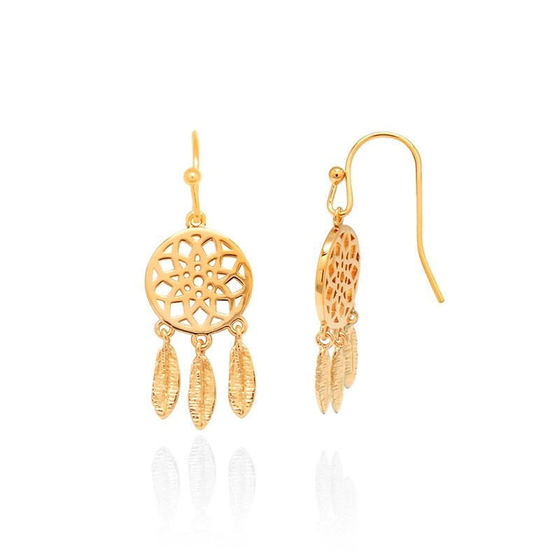 Boucles d'oreilles Carador Attrape rêve plaqué or 22EU0330