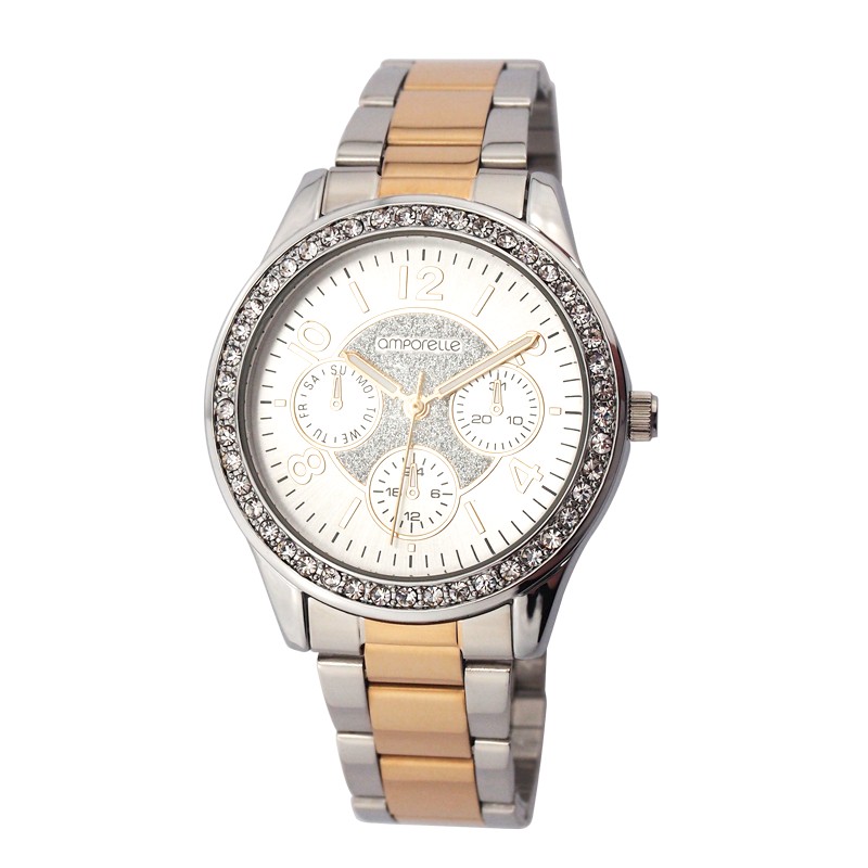 Montre Femme Amporelle métal bicolore P100500-A2