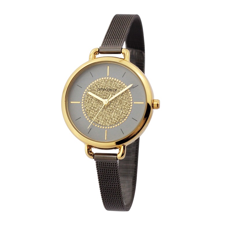 Montre Femme Amporelle maille milanaise grise P100553-I2