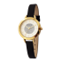 Montre Femme Amporelle cuir noire et dorée P100576-F3