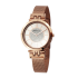 Montre Femme Amporelle métal doré rose maille mailanaise P100758-F2