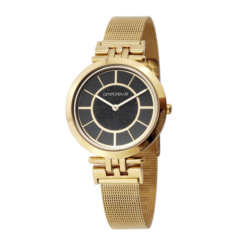Montre Femme Amporelle métal doré maille mailanaise P100758-K2