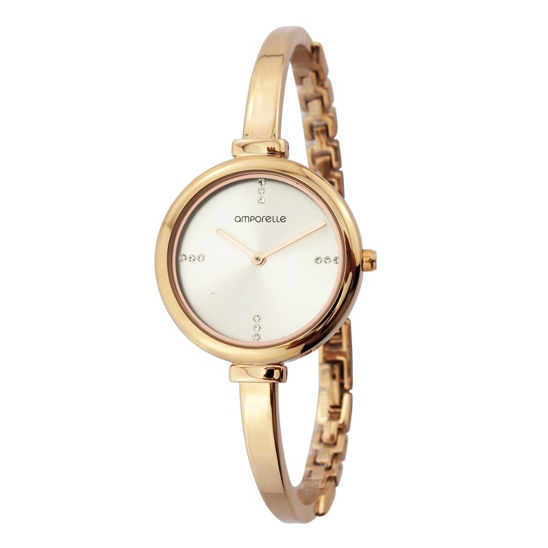 Montre Femme Amporelle bracelet rigide doré P100775-A2