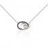Collier femme Carador Spirale argent 925/000, oxydes de zirconium bicolores