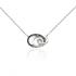 Collier femme Carador Spirale argent 925/000, oxydes de zirconium bicolores