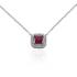 Collier Carador Argent 925/000 baroque verre rouge RNS00252RU