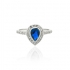 Bague Femme Carador goutte baroque argent 925/000, zircon et verre bleu RRS00281BL-54