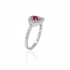 Bague Femme Carador elipse argent 925/000, zircons et verre rouge RRS00282RU-54