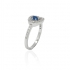Bague Femme Carador elipse argent 925/000, zircons et verre bleu RRS00282BL-54