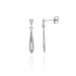 Boucles d'oreilles Femme Carador pétale argent 925/000 et oxydes de zirconium RES00436