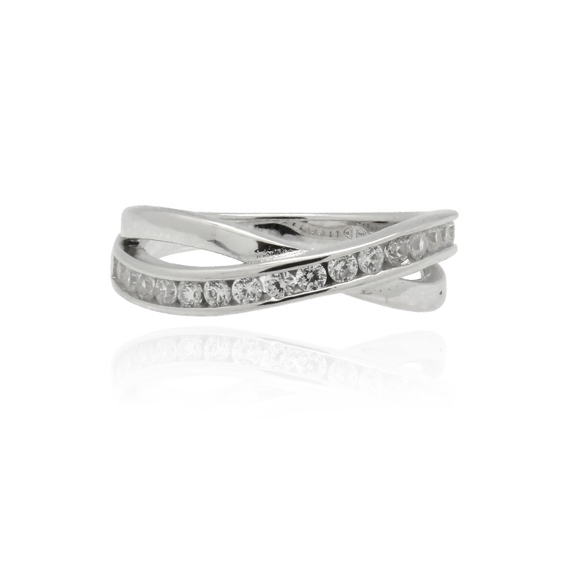 Bague Femme Carador argent 925/000 et oxydes de zirconium sertis rail  RRS00241