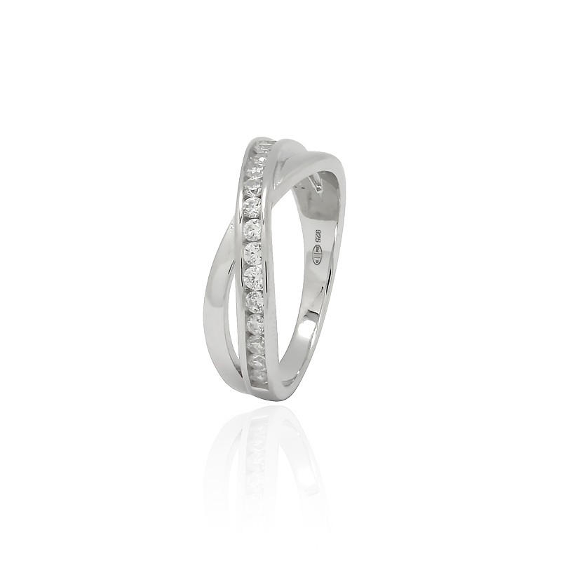 Bague Femme Carador argent 925/000 et oxydes de zirconium sertis rail  RRS00241