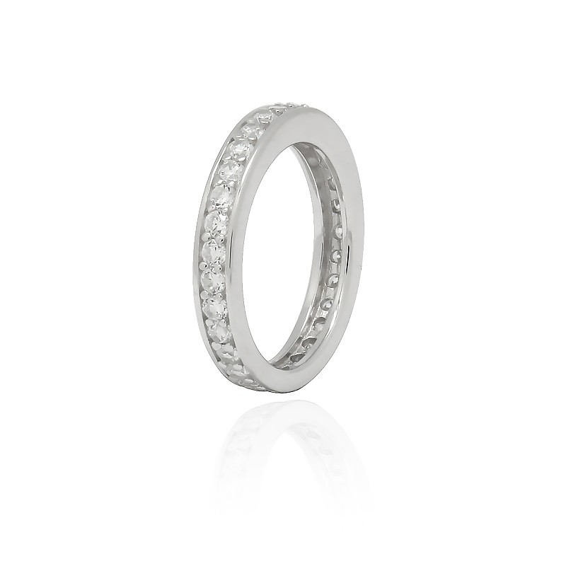 Bague Femme Carador tour complet argent 925/000 et oxydes de zirconium sertis rail CRS07262