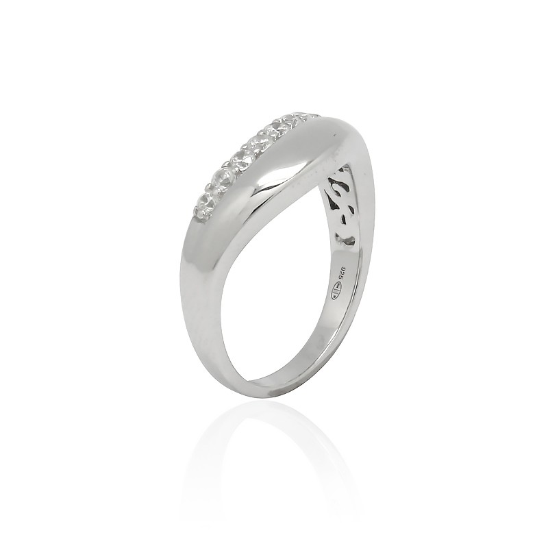 Bague Femme Carador vague argent 925/000 et oxydes de zirconium CRS08770