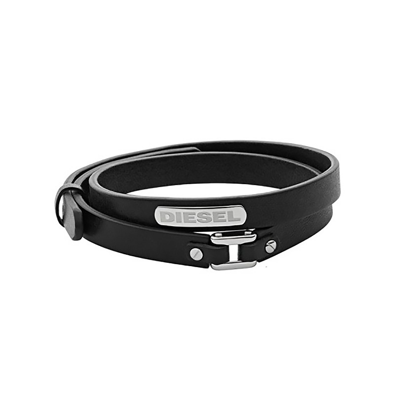 Bracelet Homme Diesel cuir noir DX0971040