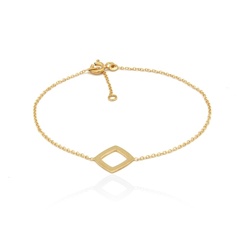 Bracelet femme Carador Carré collection graphique en or jaune 375/000 346BR