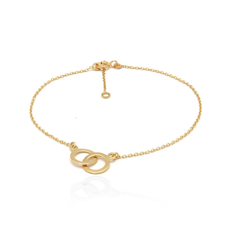 Bracelet femme Carador disques collection graphique en or jaune 375/000 164BR